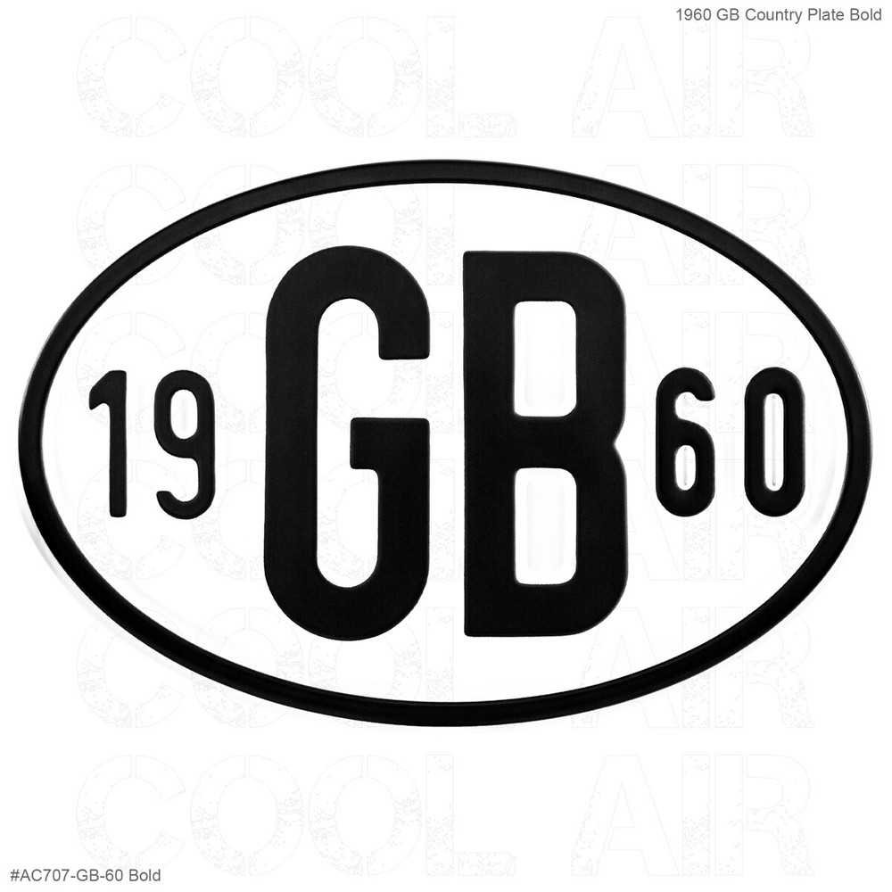 1960 GB Plate Pressed Aluminium