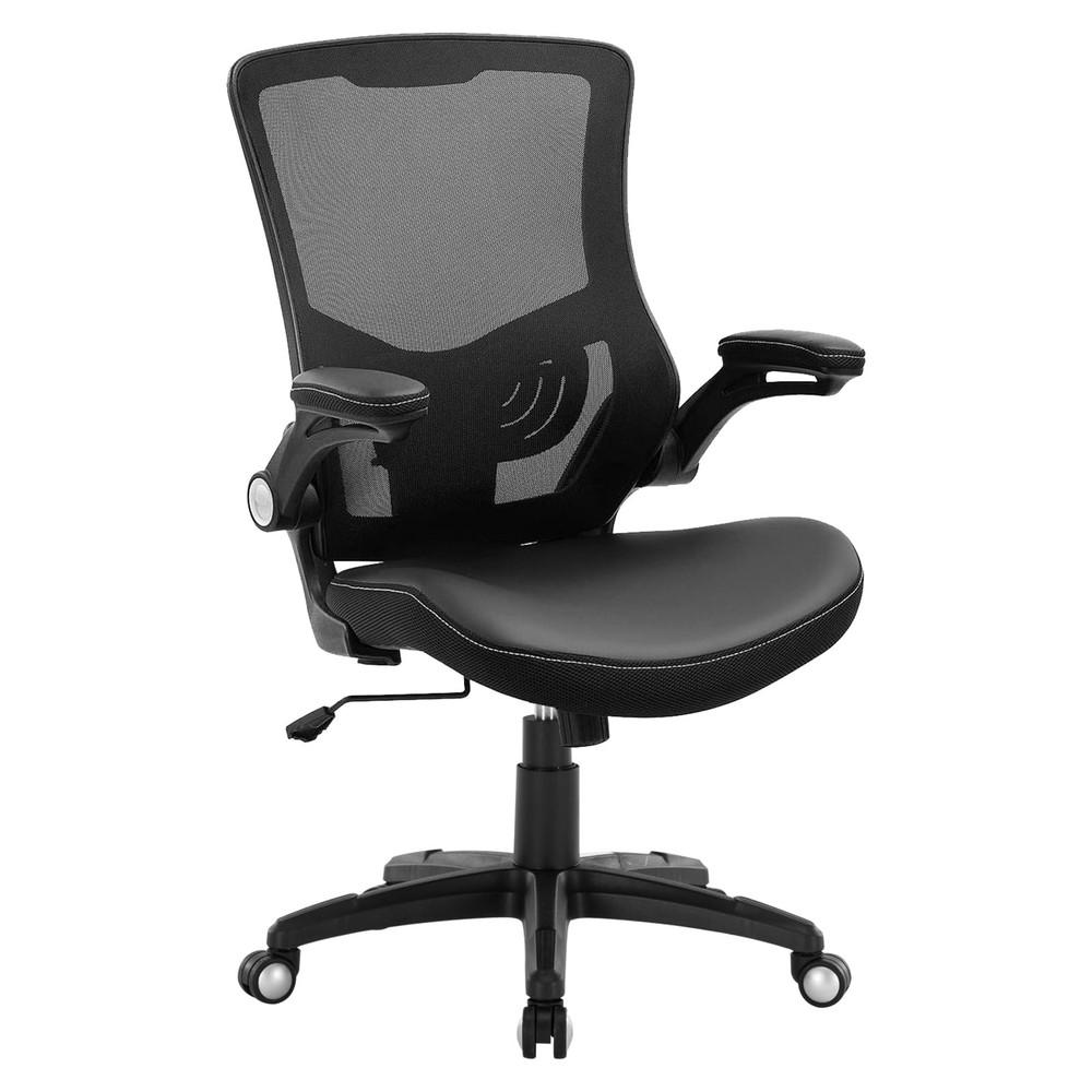 X XISHE Ergonomic Adjustable Height Home Desk, Swivel Mesh Midback Computer
