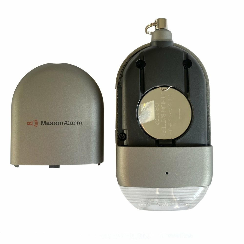 MaxxmAlarm Personal Alarm + LED Light in Gray