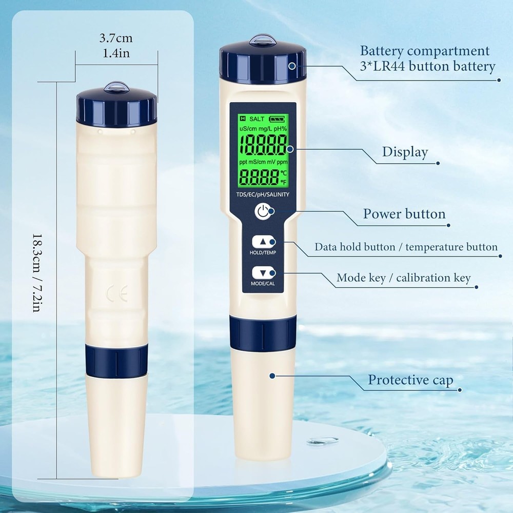 PH Temp EC & TDS Meter for Various Applications