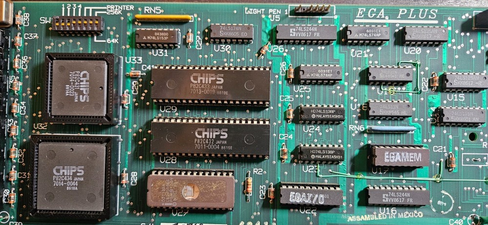 STB SYSTEMS EGA PLUS 8-BIT ISA CARD with Printer port