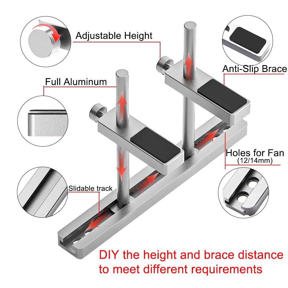 Graphics Card GPU Support Bracket Adjustable Aluminum GPU Sag Bracket Video C...