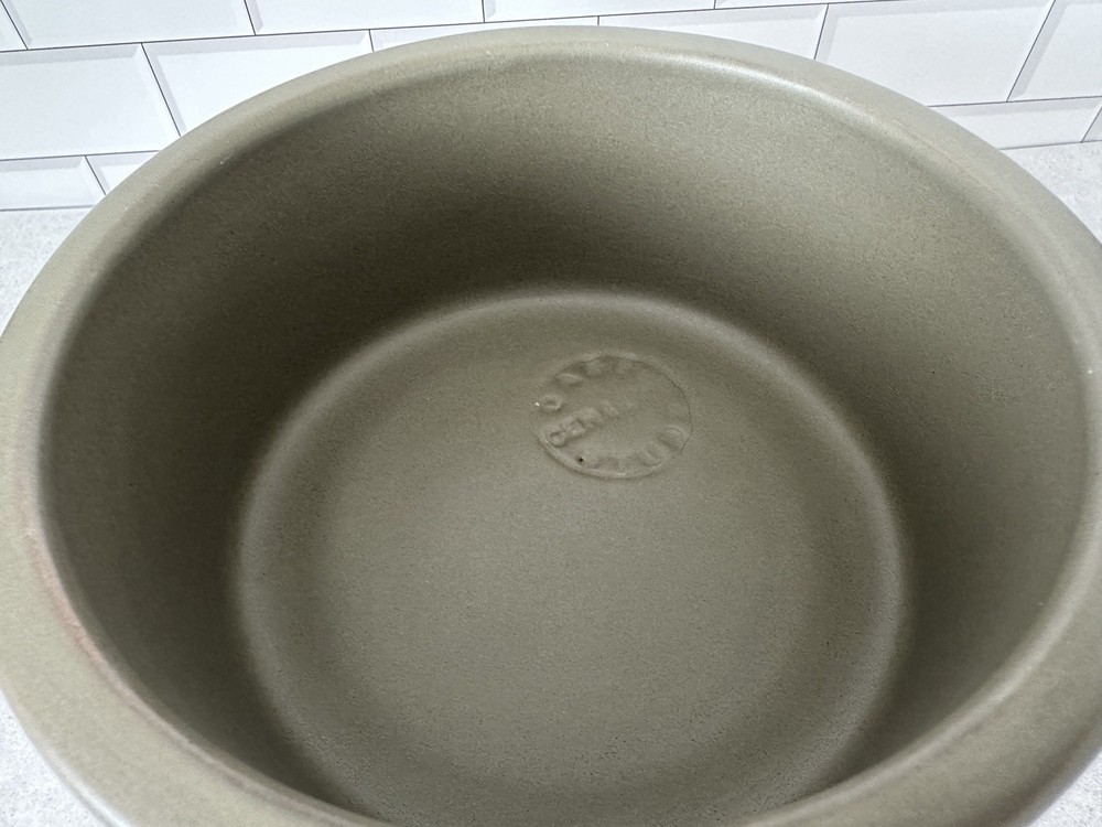 Case Study Ceramics 6” Modern Olive Planter Bowl Minimalist MCM