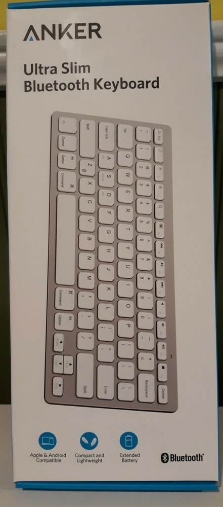 Anker: Ultra Slim Bluetooth Keyboard - Apple & Android Compatible- White