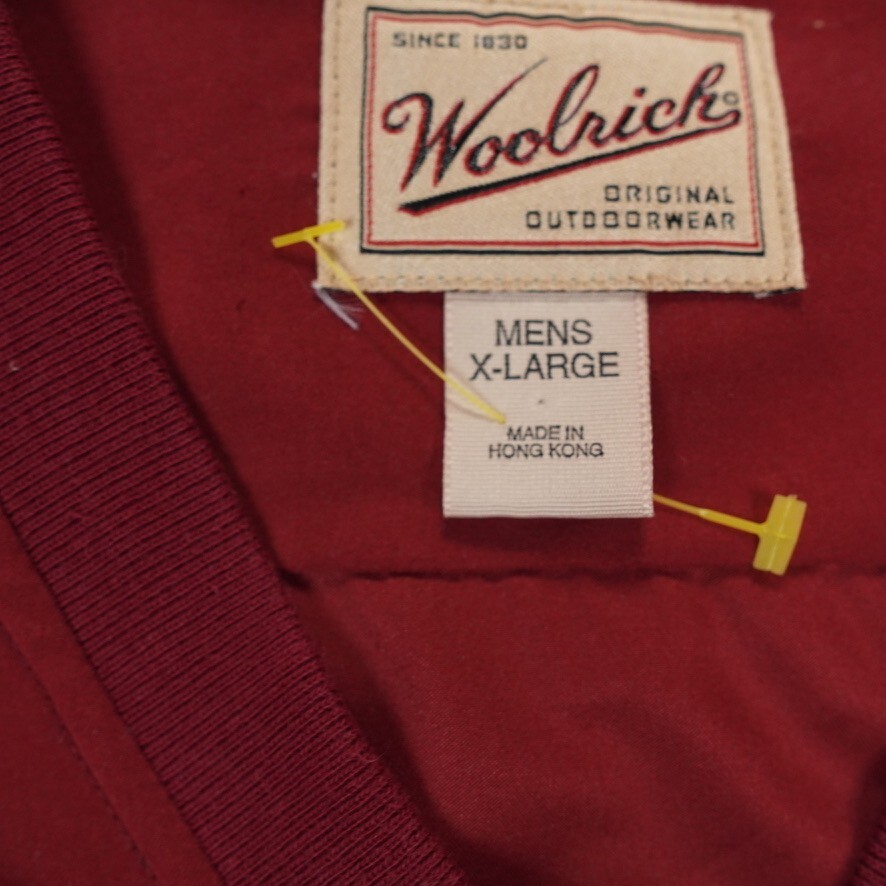 VTG Woolrich Jacket Mens Extra Large Red Lined Pullover Golf Sport Outerwear