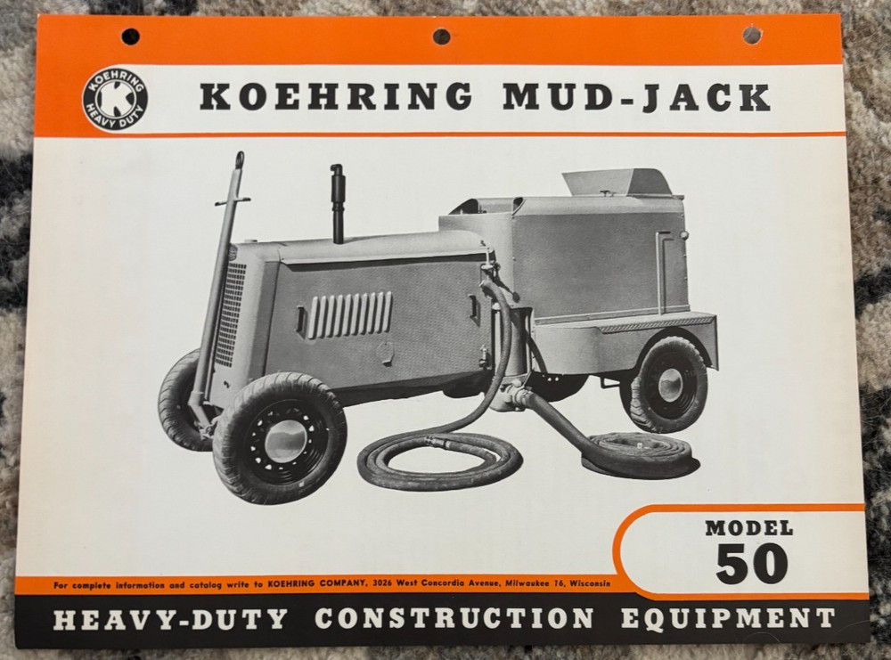 Koehring Model 50 Mud Jack Brochure AMIL25