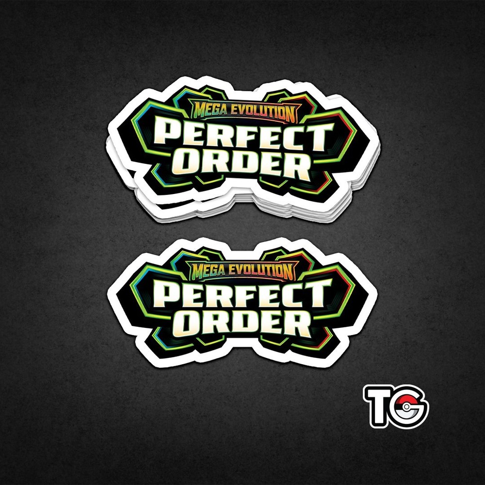 Pokemon Mega Evolution Perfect Order Sticker/Binder Label