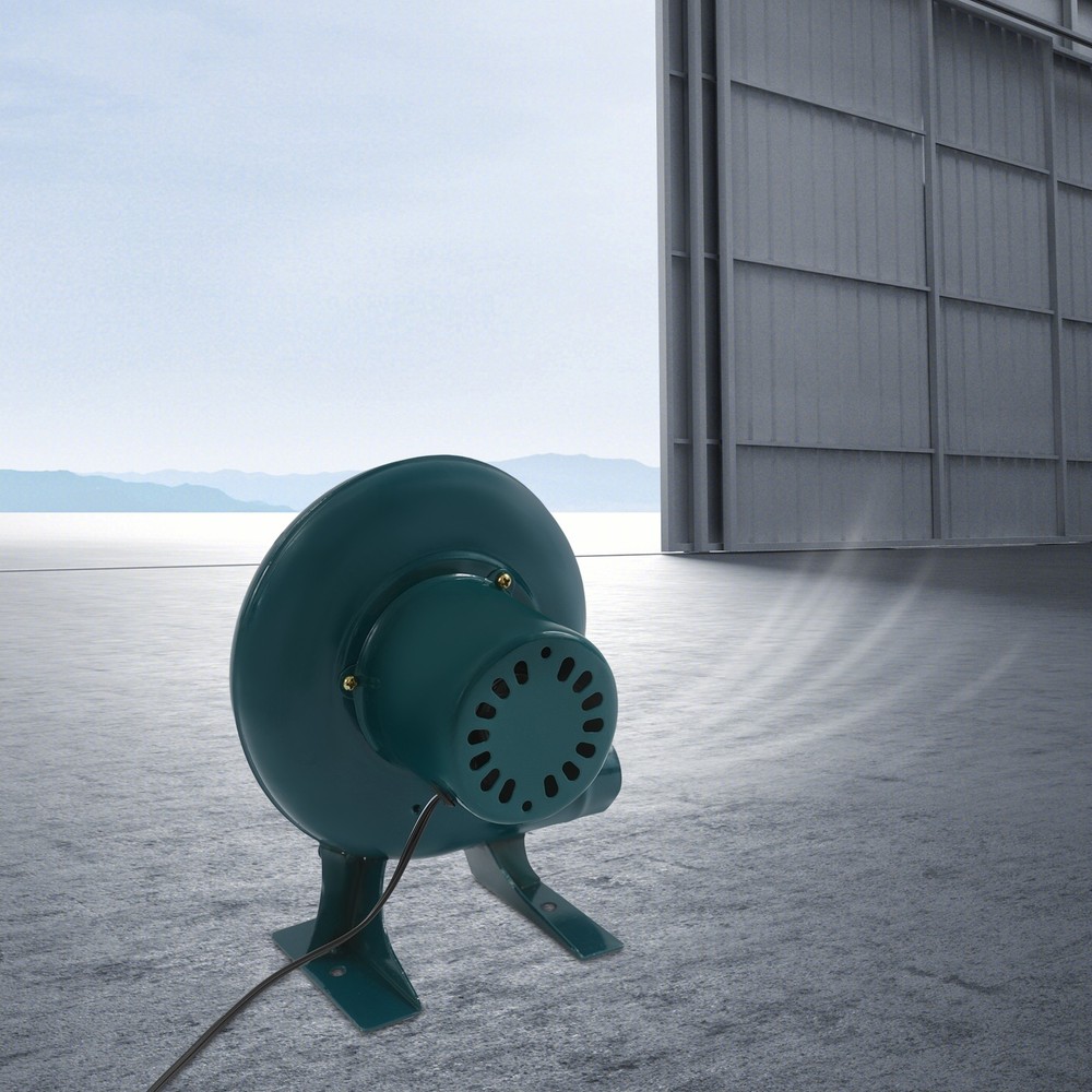 80W Blower with Speed Controller 565CFM Green Industrial Fan for Forge BBQ