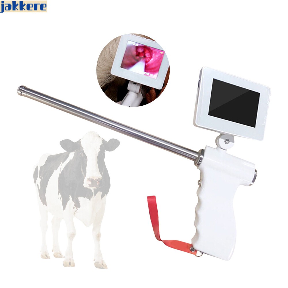 Insemination Kit For Cows Cattle Visual Insemination Gun w/ Adjustable HD Screen