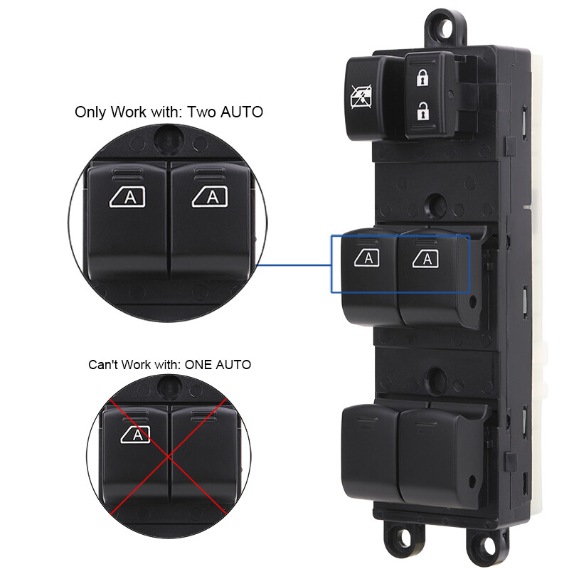 Master Power Window Control Switch Button Control for 07-12 Nissan Pathfinder