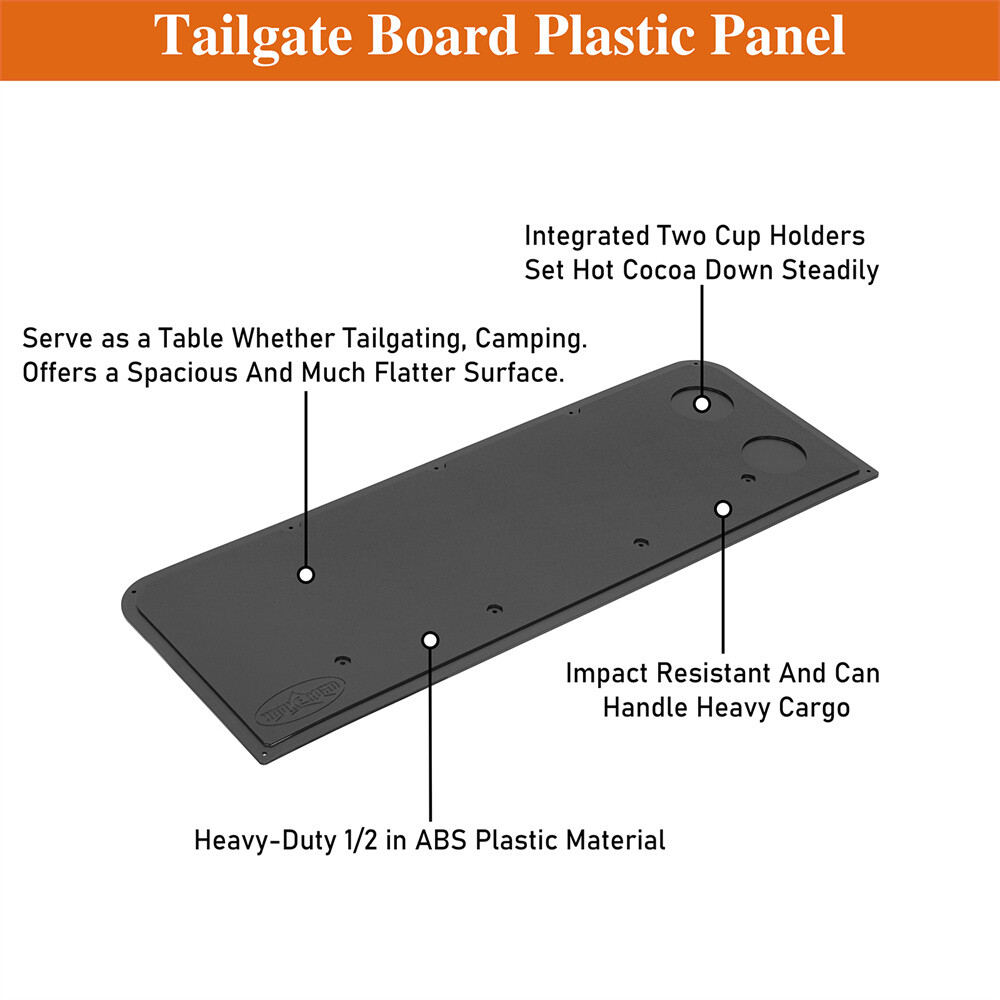 Tailgate Board Plastic Table Panel Shelf for 2015-2024 Chevy Colorado GMC Canyon