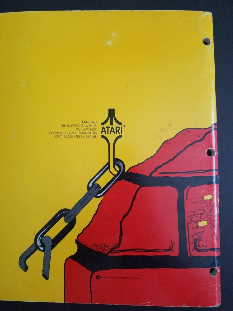 Original VINTAGE Atari Super Breakout Arcade Game Operation Manual (Complete)