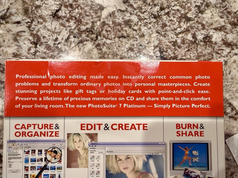 Roxio Photosuite 7 Platinum Software CD PC 1996-2004