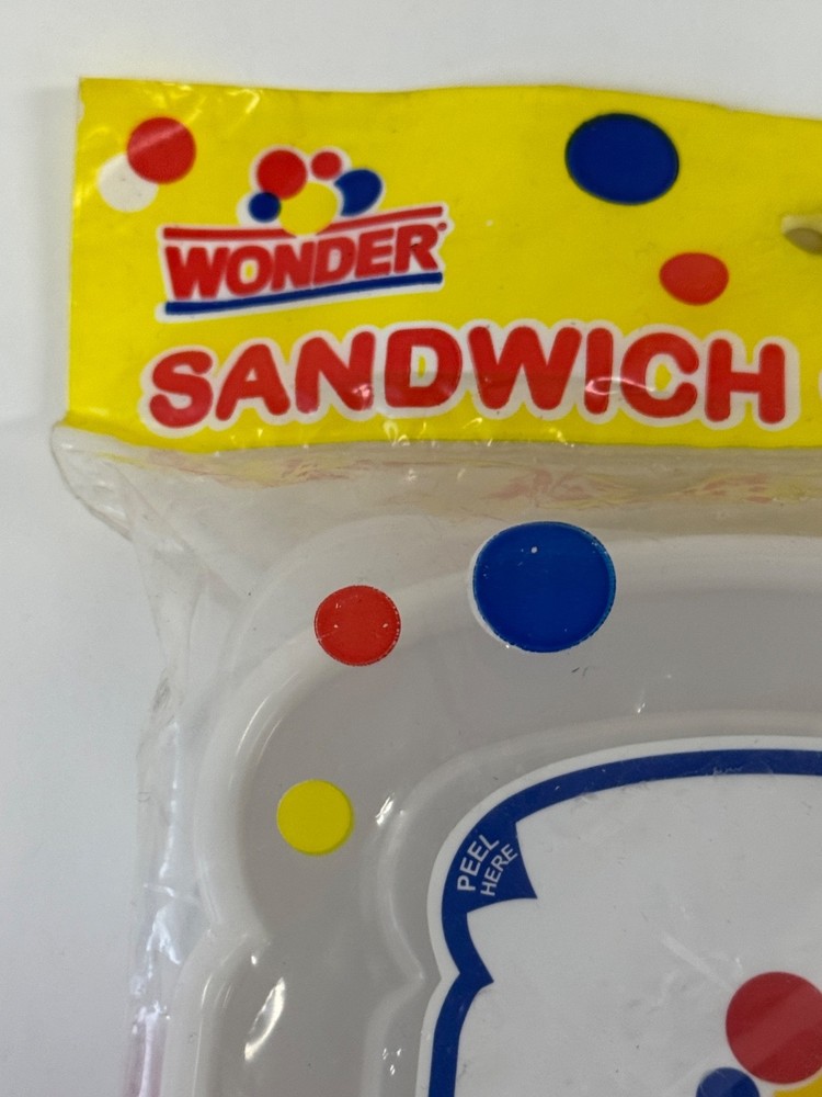 NOS Plastic Wonder Bread Sandwich Container Holder Keeper Work Lunch Box Storage