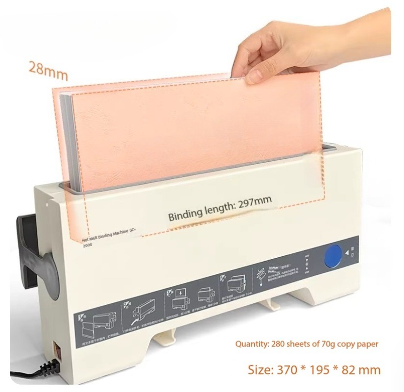 Hot Melt Binding Machine Office Automatic Perfect Binding Machine A4 Compact
