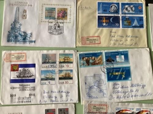 German Democratic Republic postal stamps covers 12 items Ref A1428