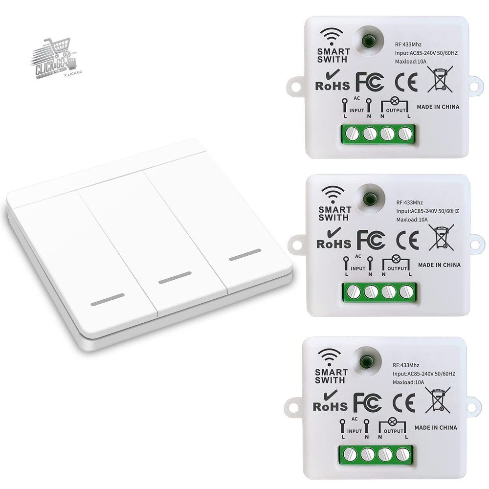 Wireless Switch Lights 10A Wireless RF Receiver Lamp Outdoor Home 150