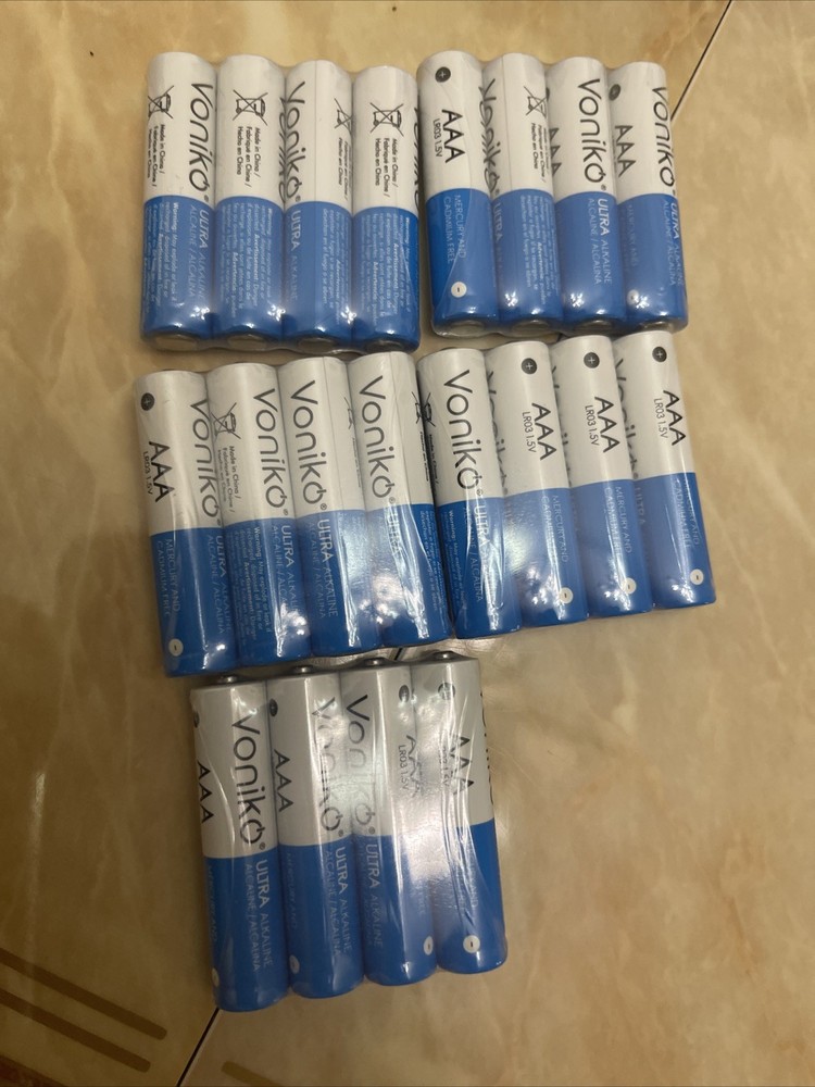 Voniko AAA Ultra Alkaline Battery - 20 Count Sealed