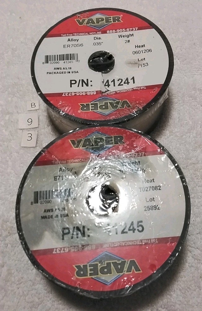 2pc VAPER 41245 .035 FLUX CORE #2 WIRE