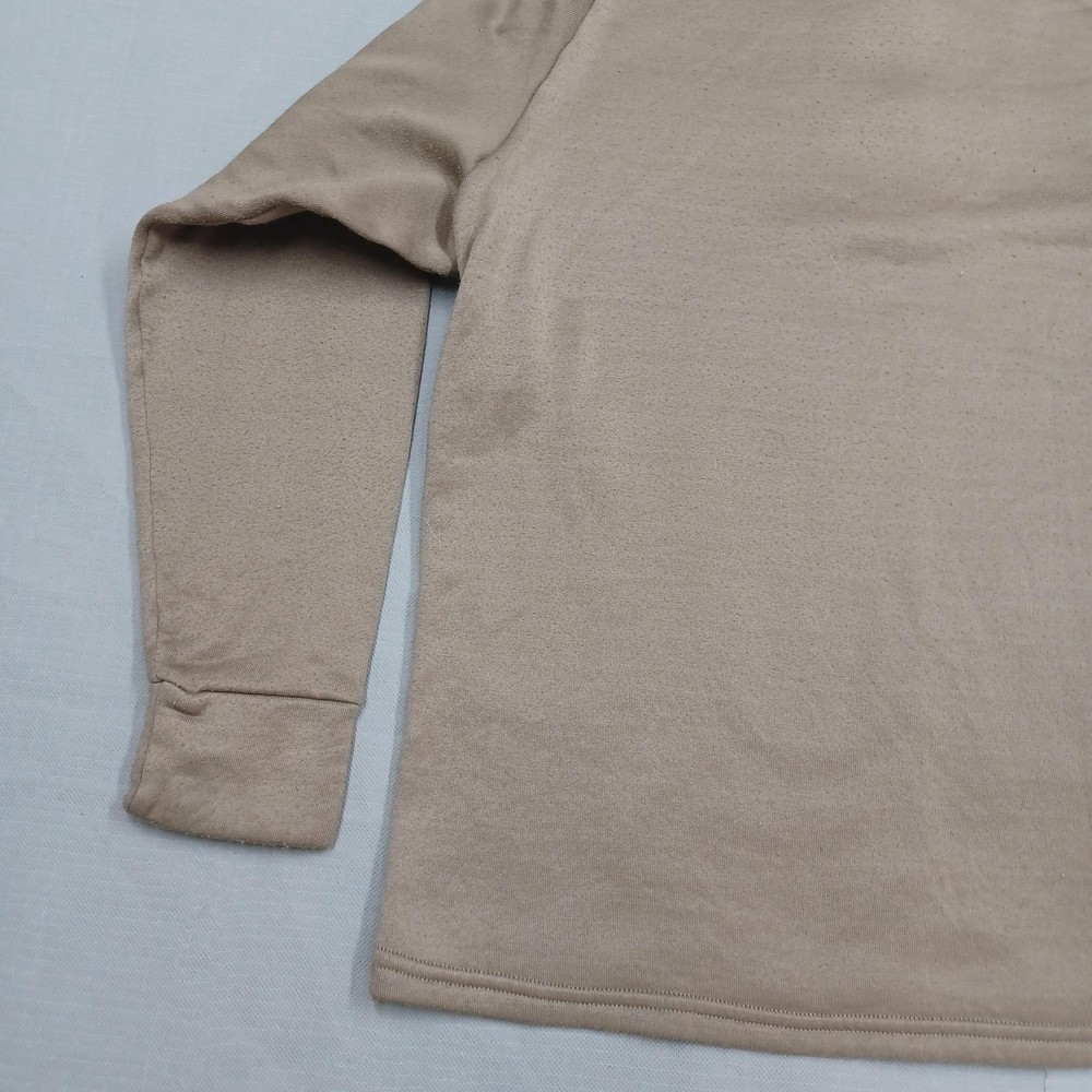 Military Undershirt Cold Weather Medium Brown 100% Polypropylene Quarter Zip