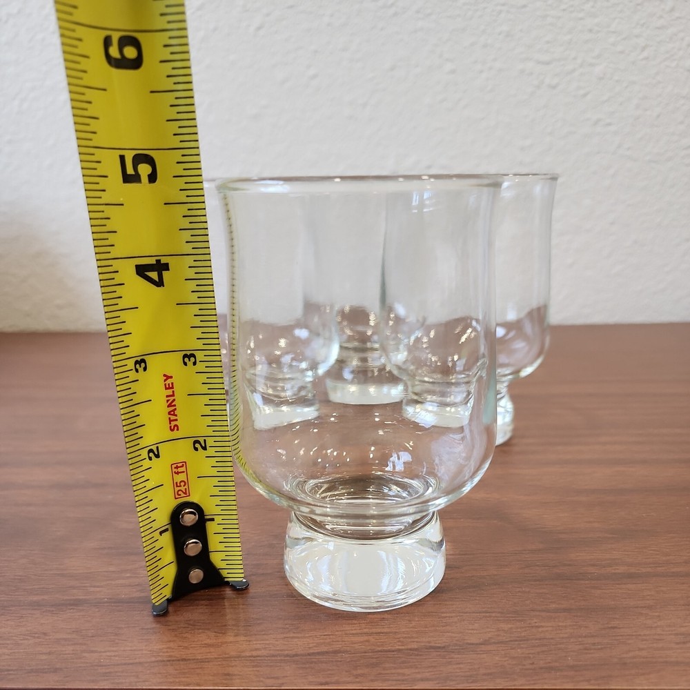 Aurora by Tuscany Crystal Solid Base drinkware Stackable 12 oz Glasses MCM