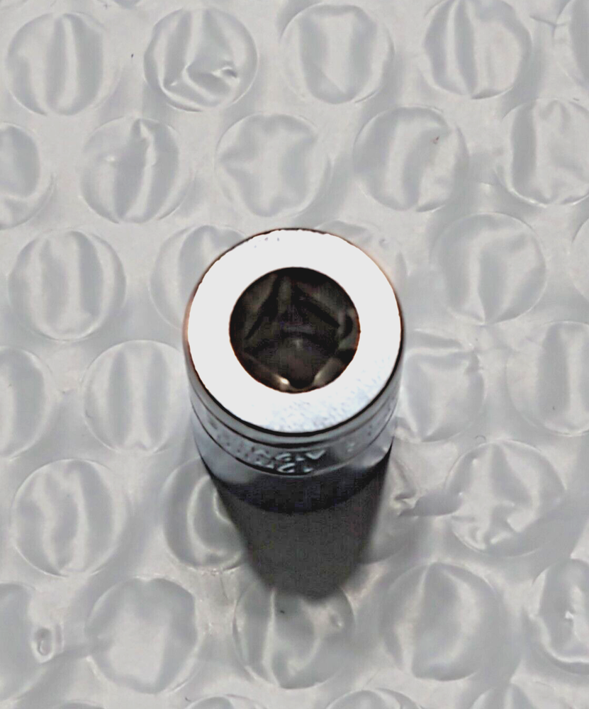 MATCO TOOLS "SILVER EAGLE" A12M6SE, 1/4" DRIVE, 12MM. SOCKET, SHALLOW, 6 POINT.