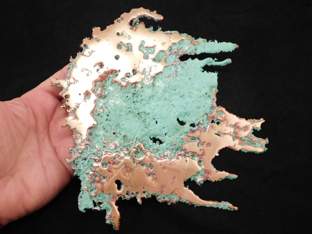 Big! Bright Solid COPPER SPLASH Art Sculpture 267gr