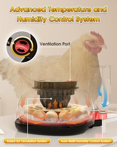 12 Egg Automatic Incubator Digital LED Display Temperature Control Poultry Hatch