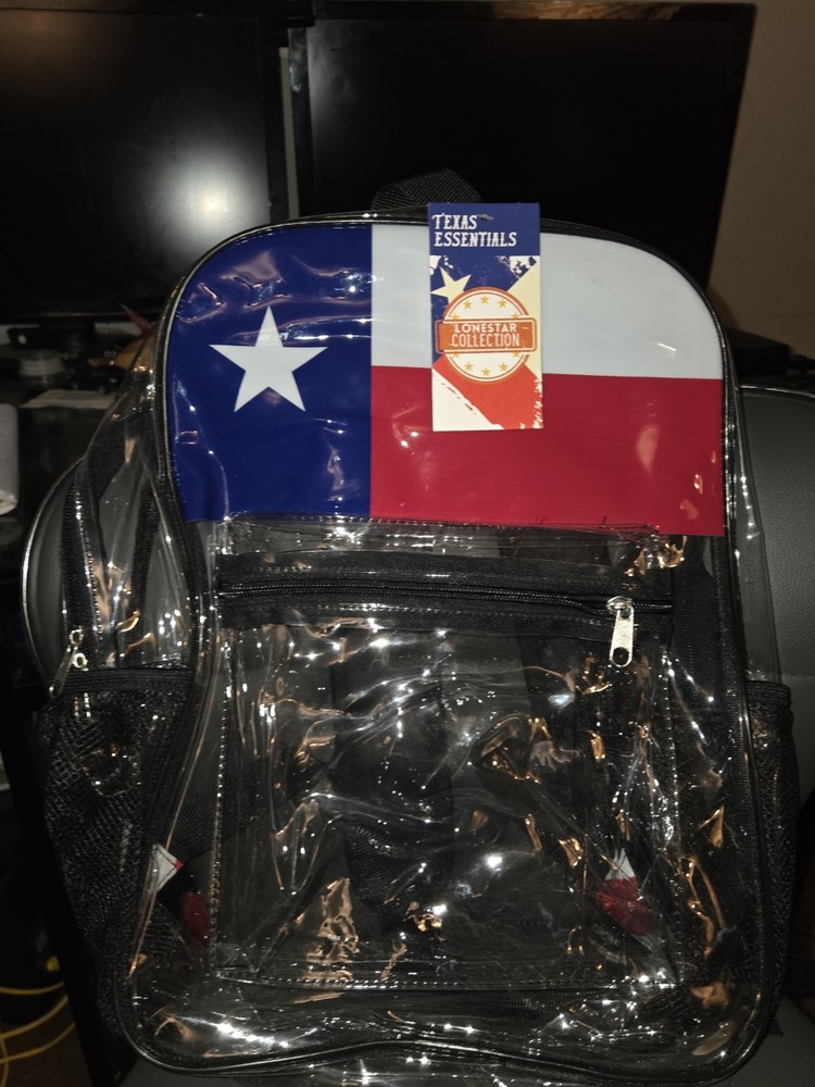Texas design clear visible backpack
