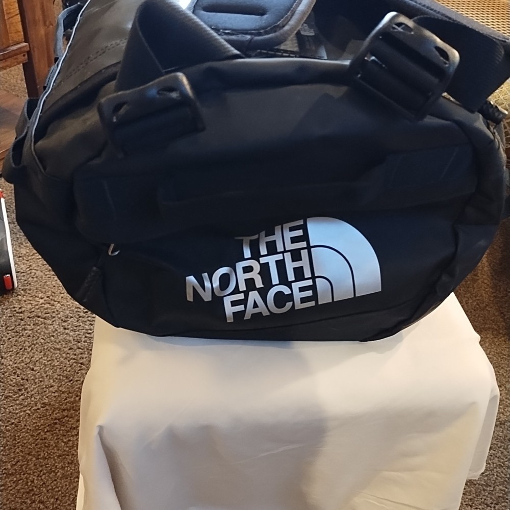 The North Face Black Base Camp Duffle Bag Size S "Never Stop Exploring"