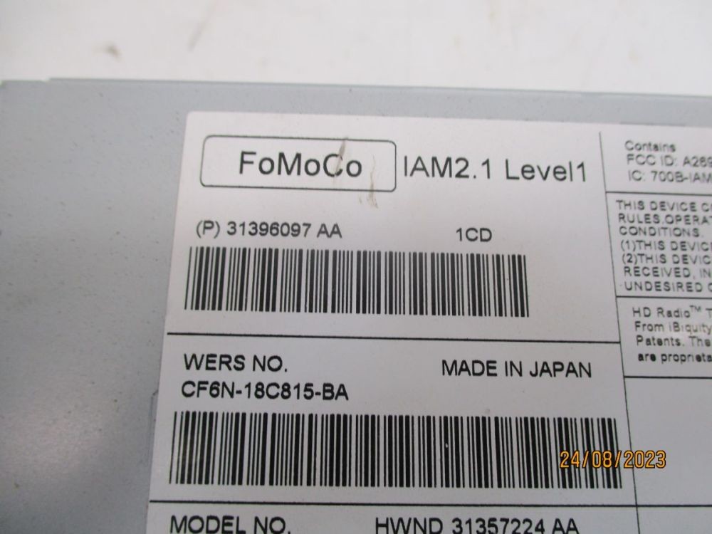 Radio/System Radio Unit Code Not Available Compatible Fo