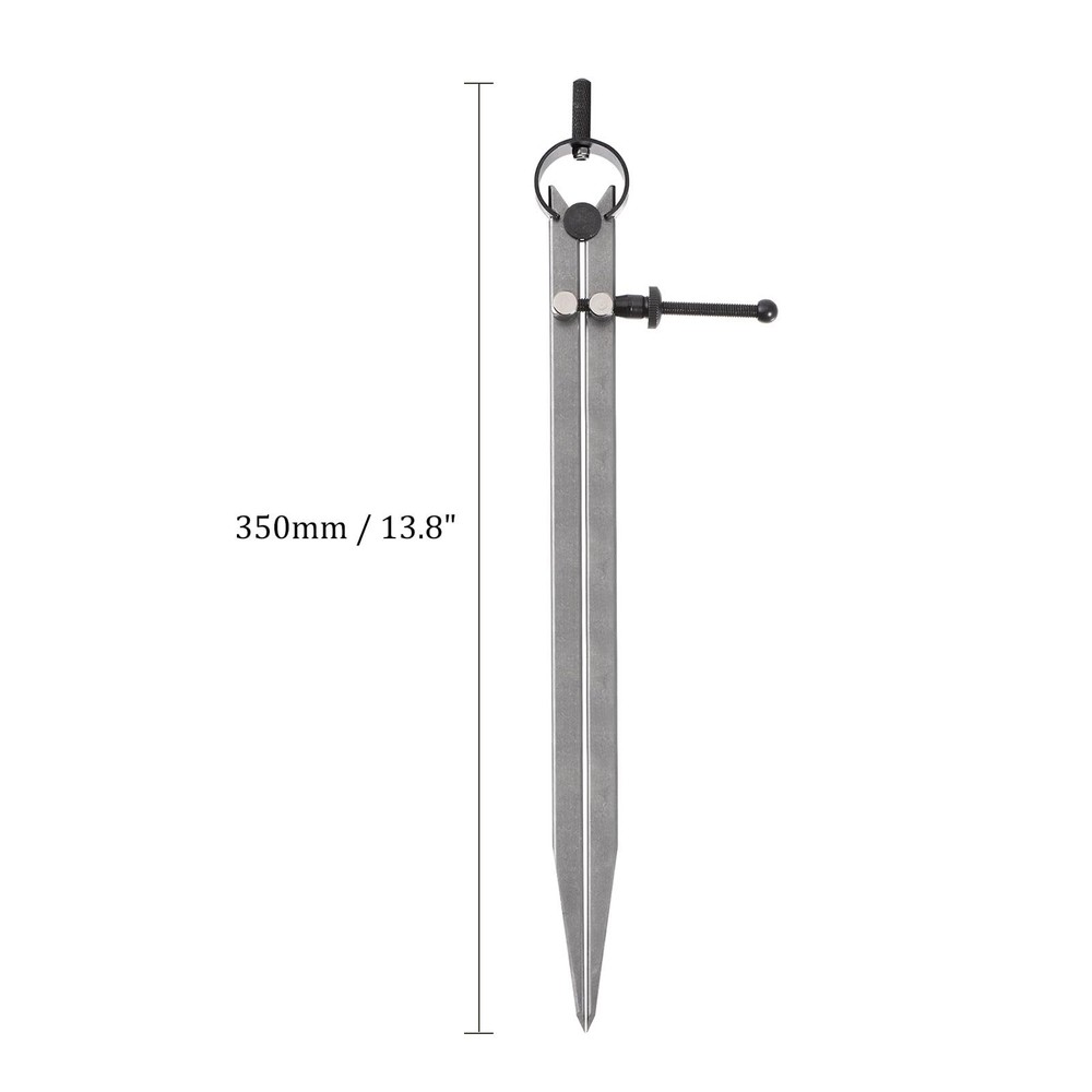 12" Carbon Steel Spring Divider Caliper with Solid Nut for Metalworking Drawing
