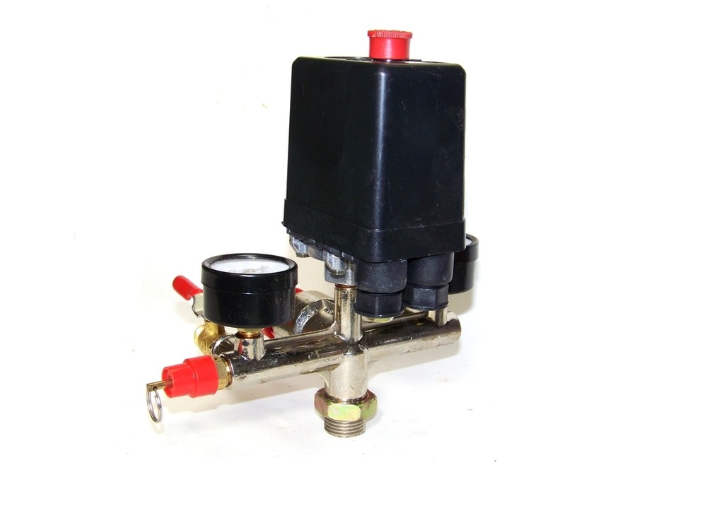 Automatic Pressure Switch Manifold Regulator Gauges Valves for Air Compressor
