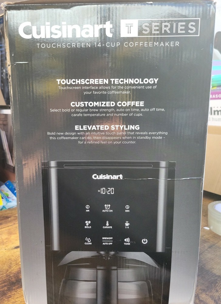 ☕️ Cuisinart DCC-T20 14-Cup Programmable Coffeemaker Black 👍great Cond👇READ