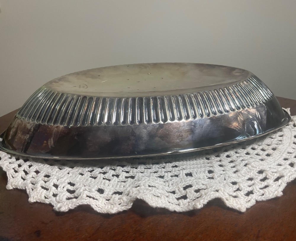 Vintage Gorham Co Silver Soldered Bread Tray 085 Monogram L