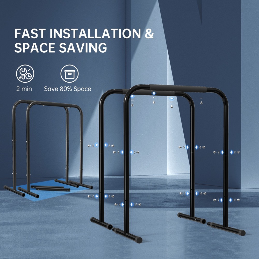 leikefitness Pull Up Dip Station Strength Training Dip Stands Station