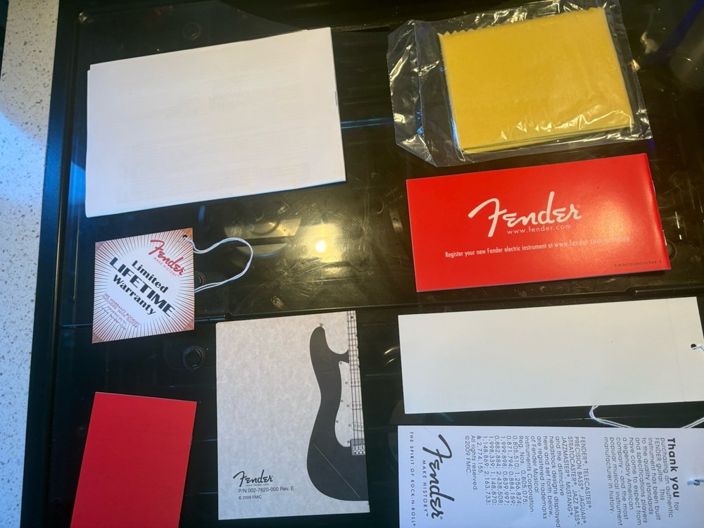 Fender Case Candy Manual Warranty Cloth Tags Care Instructions