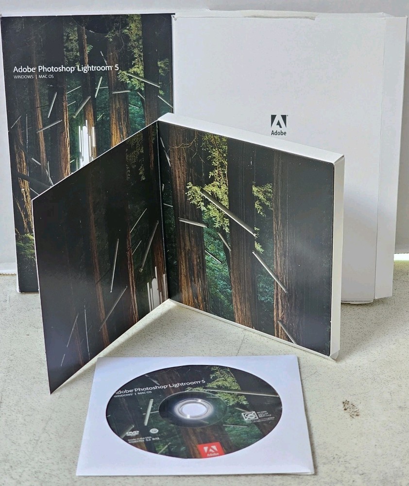 Adobe Photoshop Lightroom 5 Software DVD  Unknown Redemption Code Status - As Is