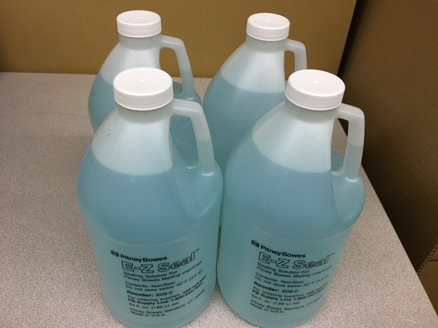 Pitney Bowes  608-0 E-Z Seal ® Solution OEM - Original - 4 Half Gallon Bottles .