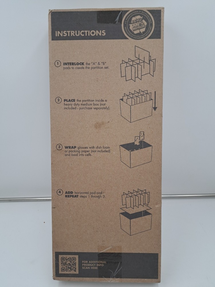 Pratt Dish Packing Kit for 8 place setting Box Not Included