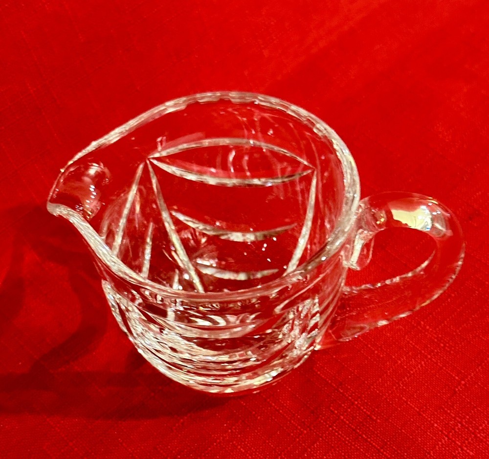 *ROYAL BRIERLEY* Crystal Creamer Pitcher Swag pattern drape EXCEL! 2 3/4"