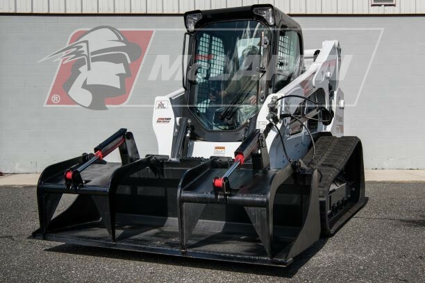 Solid Bottom Heavy Duty Grapple Bucket for Bobcat 76" Wide by McLaren