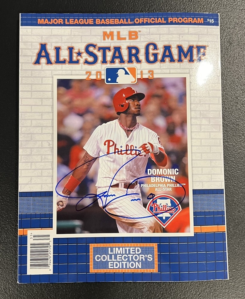 Domonic Brown Autographed 2013 Philadelphia Phillies All Star Game Program