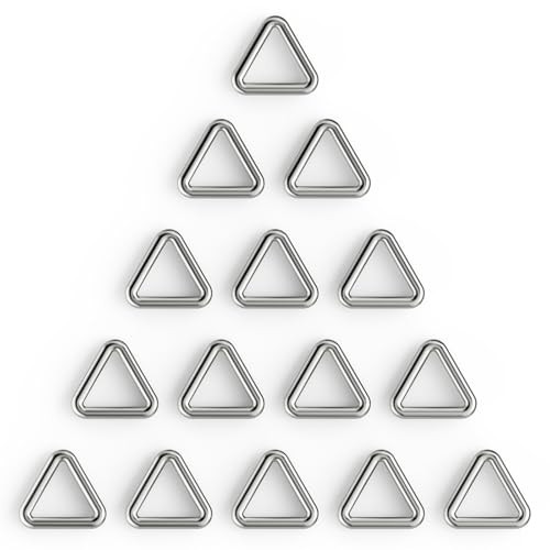 1 inch Metal Triangle Rings, Solid Welded Stainless Steel Triangle Loop