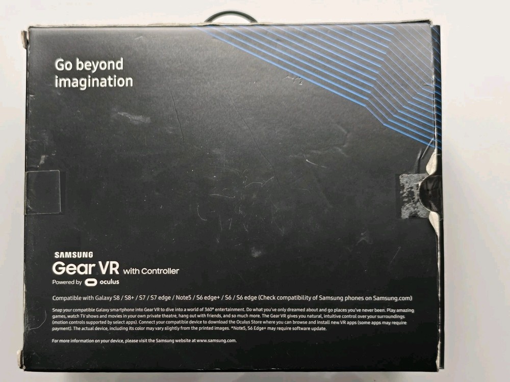 Samsung Gear VR with Controller Black Smartphone VR Headset Immersive 360°