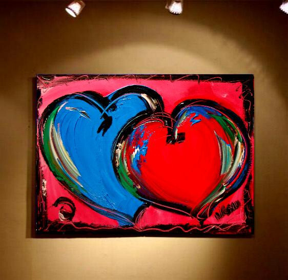 IMPRESSIONIST MODERN ART STRETCHED CANVAS  MUSIC COFFEE LANDSCAPE