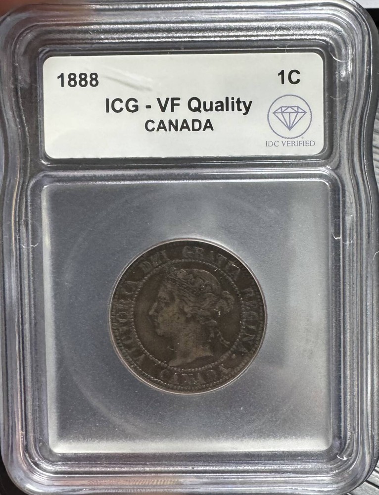 1888 canada Bronze CENT ICG VF - Quality IDC Verified
