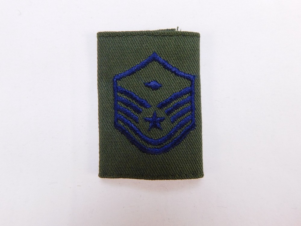 US Air Force USAF Gortex Loop Rank First Sergeant MSgt E7 BDU Green Slide Patch