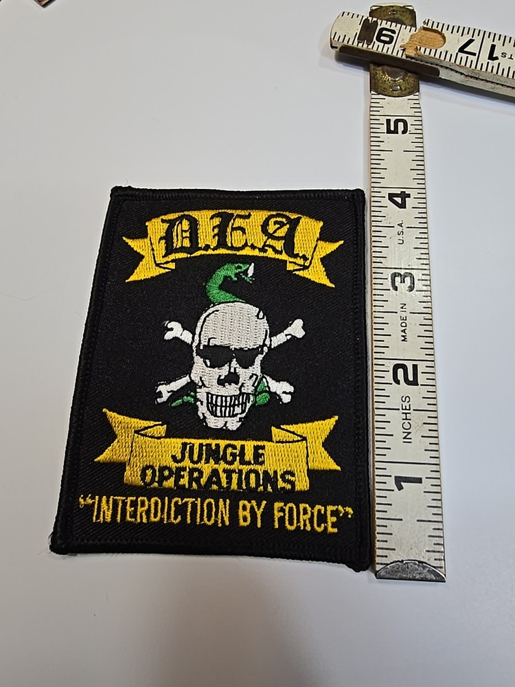 D.E.A. Jungle Operations Iron-on Patch "Interdiction by Force"