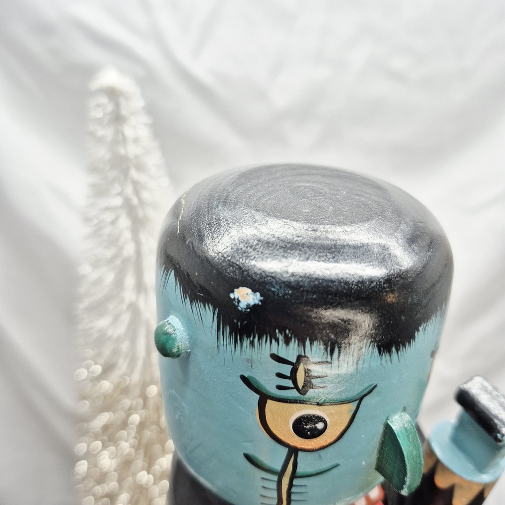 13.5” Wooden Nutcracker - Frankenstein - multicolored
